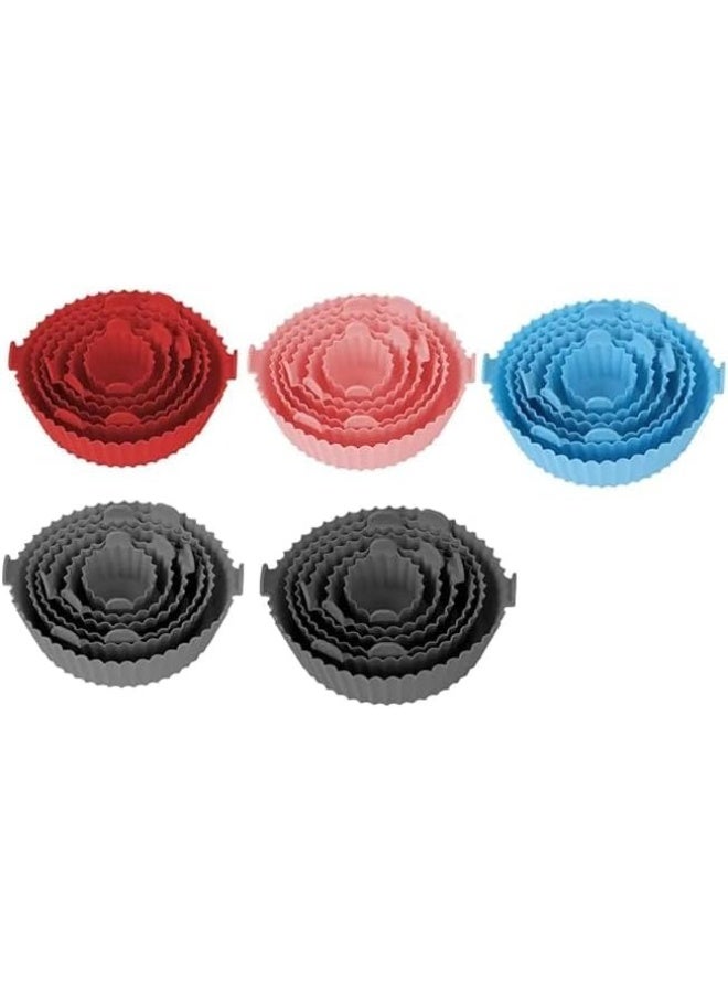 Reusable Silicone Air Fryer Liners – 6-Piece Food-Safe Bakeware Basket Set – Heat-Resistant, Non-Stick Replacement for Parchment Paper - Image 1